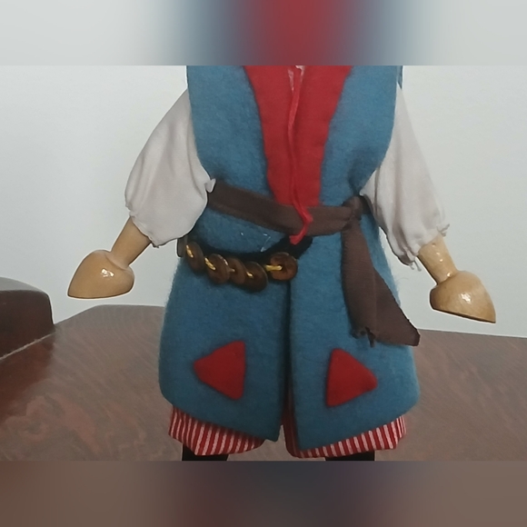 Vintage Polish Folk Art Wooden Peg Doll Hand Painted - Picture 8 of 10